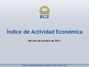 Índice de Actividad Económica del mes de octubre de 2011