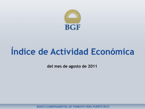 Índice de Actividad Económica del mes de agosto de 2011