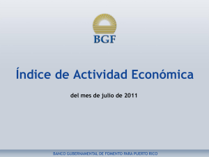 Índice de Actividad Económica del mes de julio de 2011