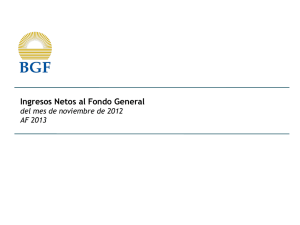 Ingresos Netos al Fondo General - nov. 2012