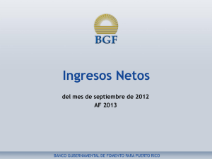 Ingresos Netos al Fondo General - sep. 2012