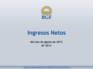 Ingresos Netos al Fondo General - ago. 2012