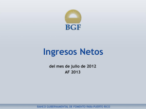 Ingresos Netos al Fondo General - jul. 2012