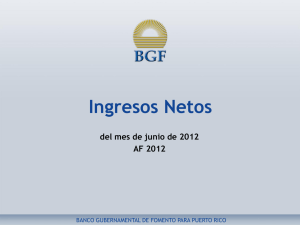 Ingresos Netos al Fondo General - jun. 2012