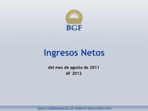 Ingresos Netos al Fondo General - ago. 2011