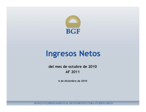 Ingresos Netos al Fondo General - oct. 2010