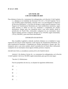 1 de octubre de 2015 - Ley N m. 160
