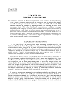 21 de diciembre de 2005 - Ley Núm. 160