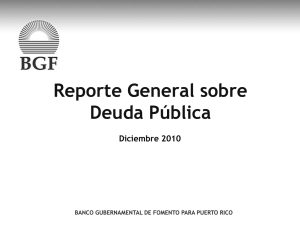 Reporte General sobre Deuda Pública - diciembre de 2010