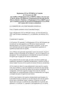 Reglamento (CE) no 355/2009 de la Comisión