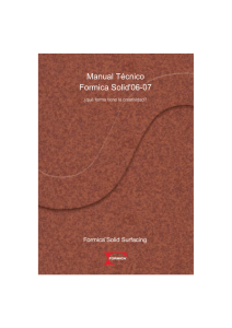Solid Surfacing / Fabrication Guide Technical Data (Spanish Version) PDF (1.75 Mb)