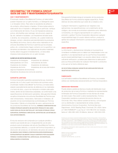 DecoMetal GuÃ­a de Uso Y Mantenimiento / GarantÃ­a PDF (82.03 kb)