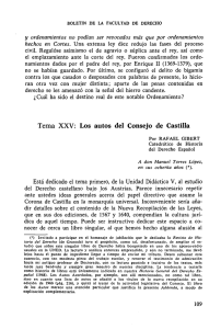 y ordenamientos no podían ser revocados más que por ordenamientos