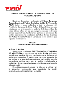 Estatutos del Partido Socialista Unido de Venezuela (PSUV) (Formato PDF)