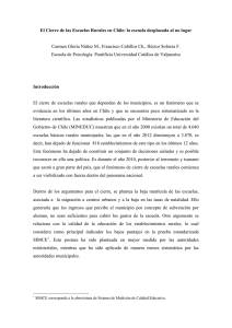 El Cierre de las Escuelas Rurales en Chile: la escuela...  Carmen Gloria Núñez M., Francisco Cubillos Ch., Héctor Solorza F.