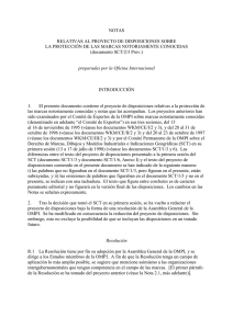 NOTAS RELATIVAS AL PROYECTO DE DISPOSICIONES SOBRE (documento SCT/2/3 Prov.)