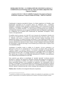 SEMILLERO TECNIO + 1/2: FORMACIÓN DE CONCIENCIA SOCIAL Y