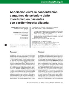 Asociación entre la concentración sanguínea de selenio y daño miocárdico en pacientes