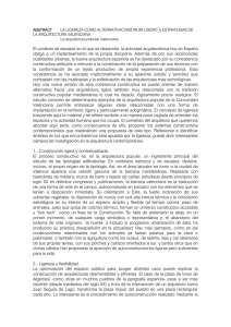 ABSTRACT LA LIGEREZA COMO ALTERNATIVACONSTRUIR LIGERO_5 ESTRATEGIAS DE LA ARQUITECTURA VALENCIANA