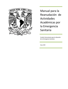 "Manual para la Reanudaci n de Actividades Acad micas por la Emergencia Sanitaria"