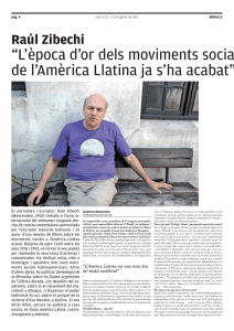 Raúl Zibechi “L’època d’or dels moviments socials de l’Amèrica Llatina ja s’ha acabat”