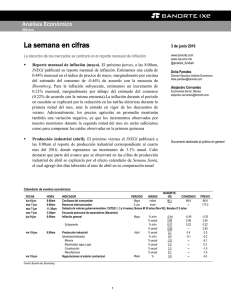06/03/2016 MEXICO: La semana en cifras - La atención de los mercados se centrará en el reporte mensual de inflación.