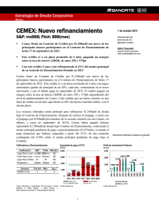 09/30/2014 CEMEX: Nuevo Refinanciamiento.