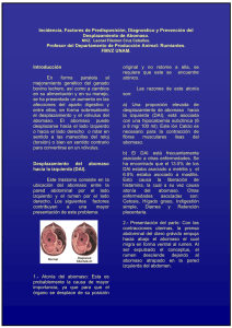 Incidencia, factores de predisposici n , diagn stico y prevenci n del desplazamiento de abomaso.