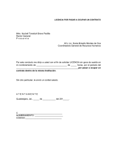 Licencia por pasar a ocupar un contrato (pdf)