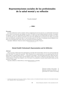 Representaciones sociales de los profesionales de la salud mental y su reflexi n [