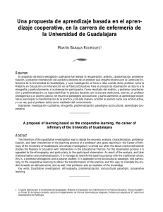 Una propuesta de aprendizaje basada en el aprendizaje cooperativo, en la carrera de enfermería de la Universidad de Guadalajara
