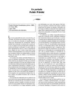 Rubén Méndez En portada Rubén Méndez (Guadalajara, Jalisco, 1960).