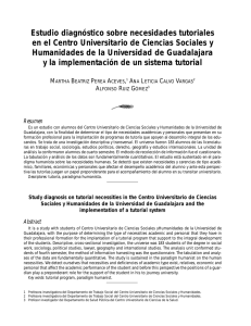 Estudio diagnóstico sobre necesidades tutoriales en el Centro Universitario de Ciencias Sociales y Humanidades de la Universidad de Guadalajara y la implementación de un sistema tutorial