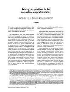 Retos y perspectivas de las competencias profesionales