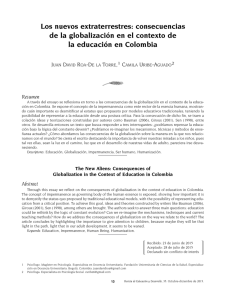 Los nuevos extraterrestres: consecuencias de la globalizaci n en el contexto de la educaci n en Colombia.