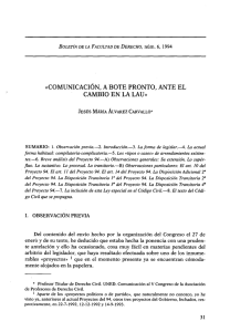 «COMUNICACIÓN, A BOTE PRONTO, ANTE EL CAMBIO EN LA LAU»