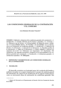 LAS CONDICIONES GENERALES DE LA CONTRATACIÓN Y EL CONSUMO