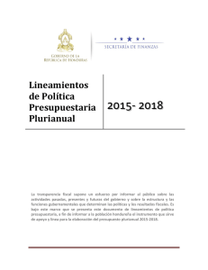 Lineamientos de Política Presupuestaria Plurianual  (2015-2018