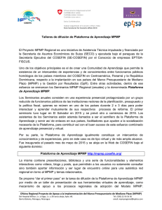 Agenda de Trabajo de Taller de Difusión de Plataforma MPMP, Managua, Nicaragua
