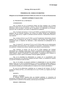 DS-042-2011-PCM Libro de Reclamaciones.