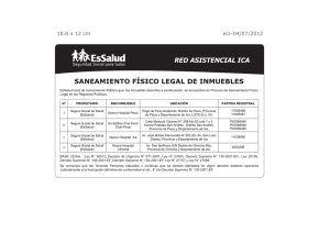 Saneamiento Físico Legal de Inmuebles  Red Asistencial Ica.