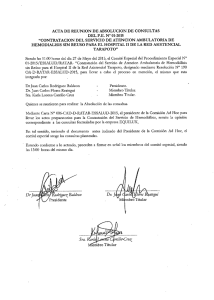 Acta de Absolución de Consultas Proceso Especial N° 001-2015