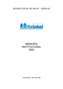 Memoria Institucional 2005