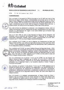 Resolución de Presidencia Ejecutiva N° 781-PE-ESSALUD-2015, que conforma la Comisión Organizadora de los Actos Conmemorativos por el Octogésimo Aniversario de la Creación de la Seguridad Social en el Perú.