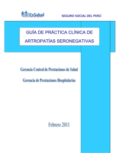 Guía de Práctica Clínica de Artropatías Seronegativas.