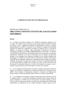 ÓRGANOS CONSTITUYENTES DE LOS ESTADOS MIEMBROS  2. PRESENTACIÓN DE LOS PROGRAMAS