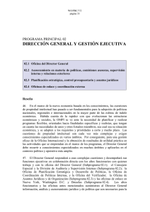 DIRECCIÓN GENERAL Y GESTIÓN EJECUTIVA  PROGRAMA PRINCIPAL 02