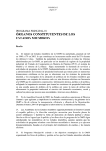 ÓRGANOS CONSTITUYENTES DE LOS ESTADOS MIEMBROS  PROGRAMA PRINCIPAL 01