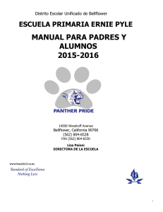 MANUAL PARA PADRES Y ALUMNOS 2015-2016 ESCUELA PRIMARIA ERNIE PYLE