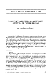 INSOLVENCIAS PUNIBLES Y CONDICIONES OBJETIVAS DE PROCEDIBILIDAD